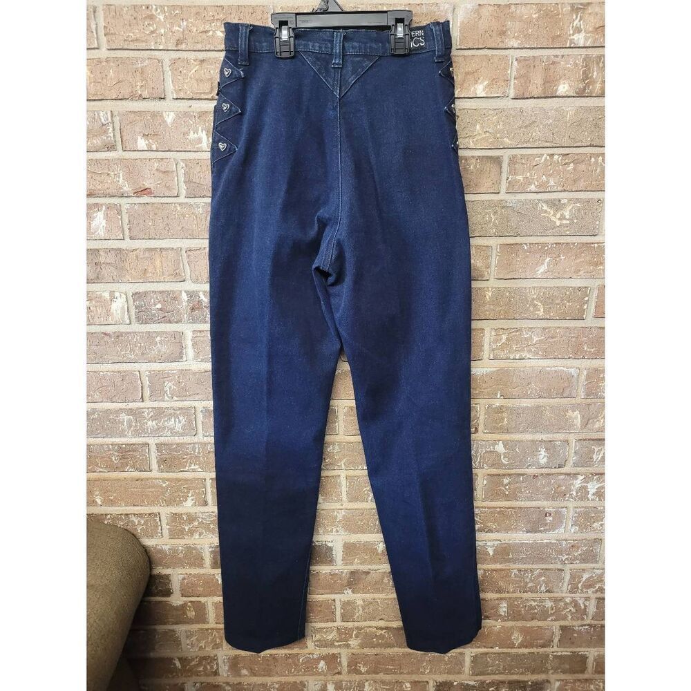 Western Ethics 90's High Waisted Straight Leg Heart Jeans, Women's 7/8